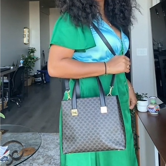 Authentic Celine Macadam Pattern 2way Shoulder Bag - Picture 13 of 14